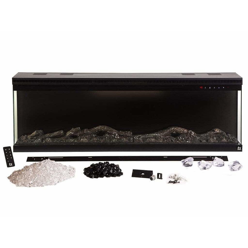 Touchstone Sideline Infinity Pro 50" 3-Sided WiFi Smart Recessed Electric Fireplace (Model 80045)