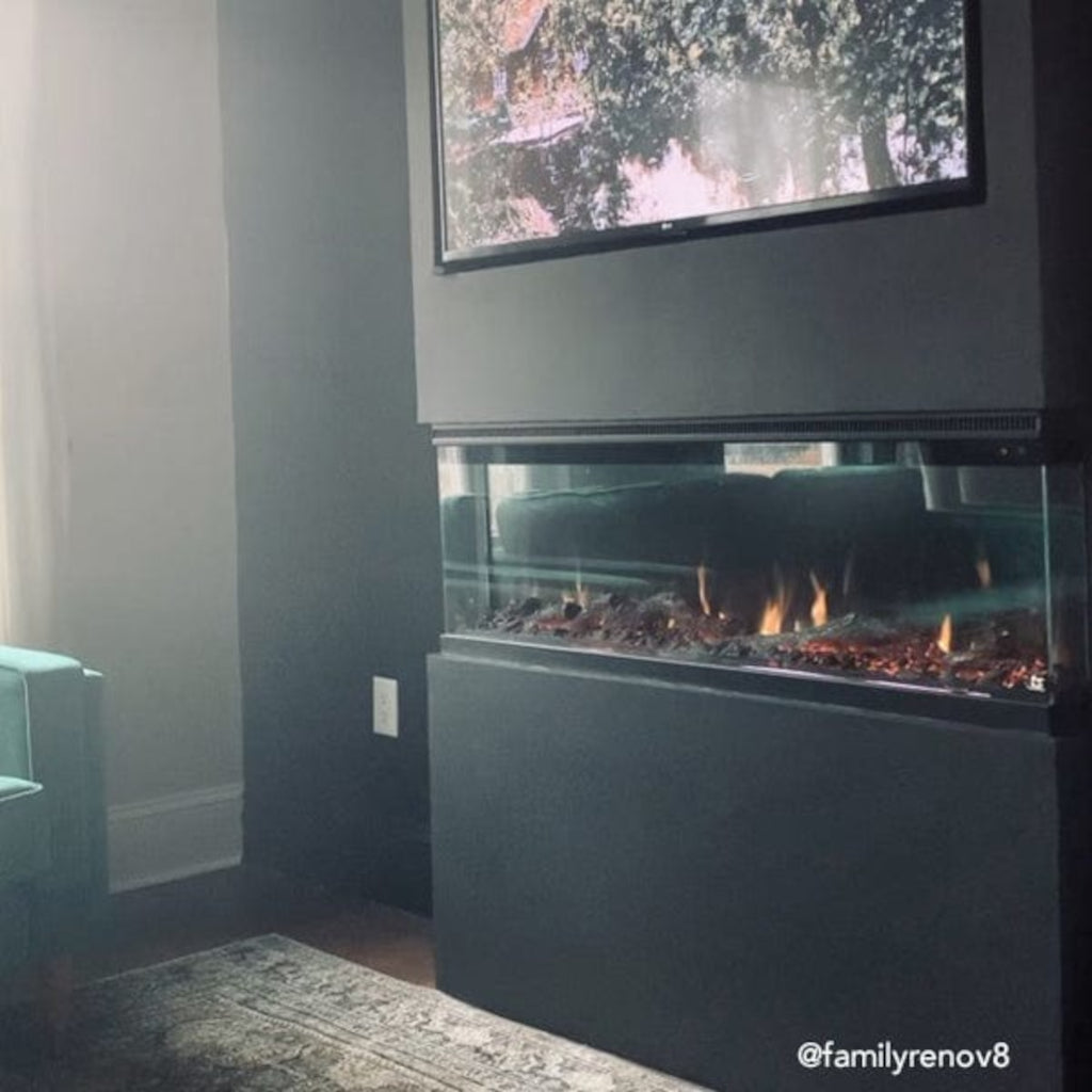 Touchstone Sideline Infinity Pro 60" 3-Sided WiFi Smart Recessed Electric Fireplace (Model 80046)