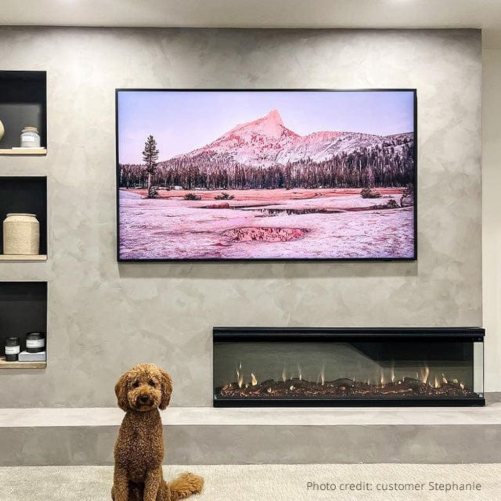 Touchstone Sideline Infinity Pro 60" 3-Sided WiFi Smart Recessed Electric Fireplace (Model 80046)