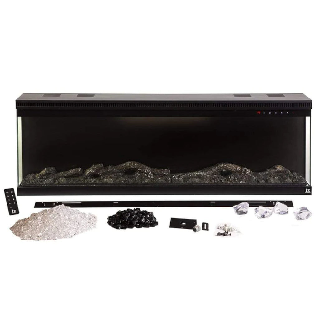 Touchstone Sideline Infinity Pro 72" 3-Sided WiFi Smart Recessed Electric Fireplace (Model 80051)